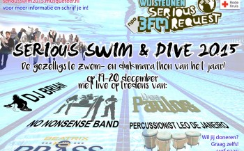 19 uur zwemmen en duiken voor 3FM Serious Request