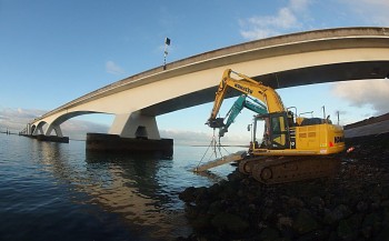 Nieuwe duiktrap voor de Zeelandbrug