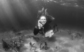 The making of My own selfie underwater