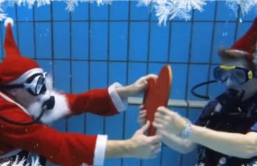 In beeld: 'Last Christmas' onder water
